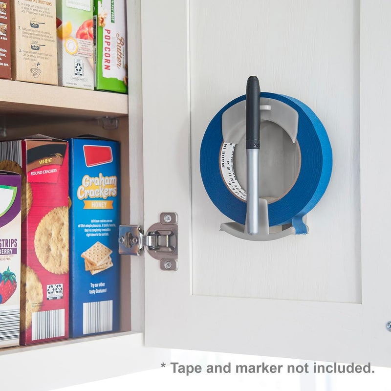 Kitchen Stickin' ’® Tape Dispenser, Wall-Mounted Tape and Label System (Core System/Tape & Marker Not Included) - Image 3